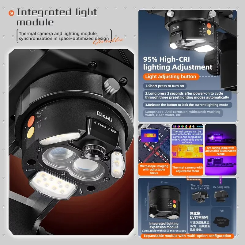 Qianli 6558 Gorilla Trinocular - Electronic Repairing ulasan dan harga